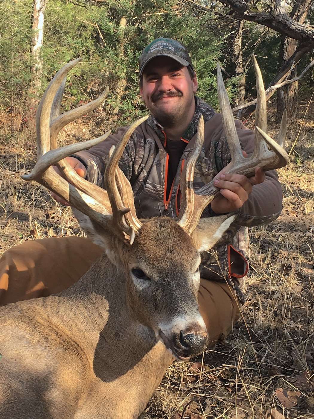 Mason Engel proudly shows off his 2018 Kansas buck. (Mason Engel photo)