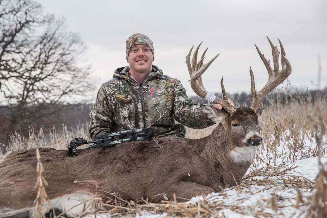 Chris Van Gerpen, land manager/consultant and Xpedition Archery's operations manager, finds little time to hunt each year due to his busy lifestyle. However, he made excellent use of his treestand time this November by dropping this 204-incher. (Photo courtesy of Chris Van Gerpen)