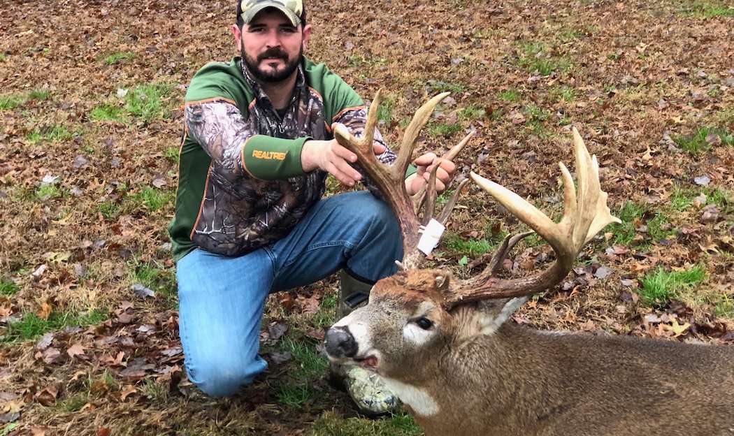 Nathan Wells tagged this buck after walking a 20-acre property and seeing how much deer sign it held. (Nathan Wells photo) Nathan Wells tagged this buck after walking a 20-acre property and seeing how much deer sign it held. (Nathan Wells photo)