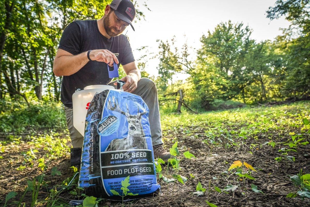 Food plots shouldn't cost you a fortune. Acquire these low-budget tools and you're well on your way to lush, green food sources for whitetails. (Photo courtesy Midwest Whitetail)