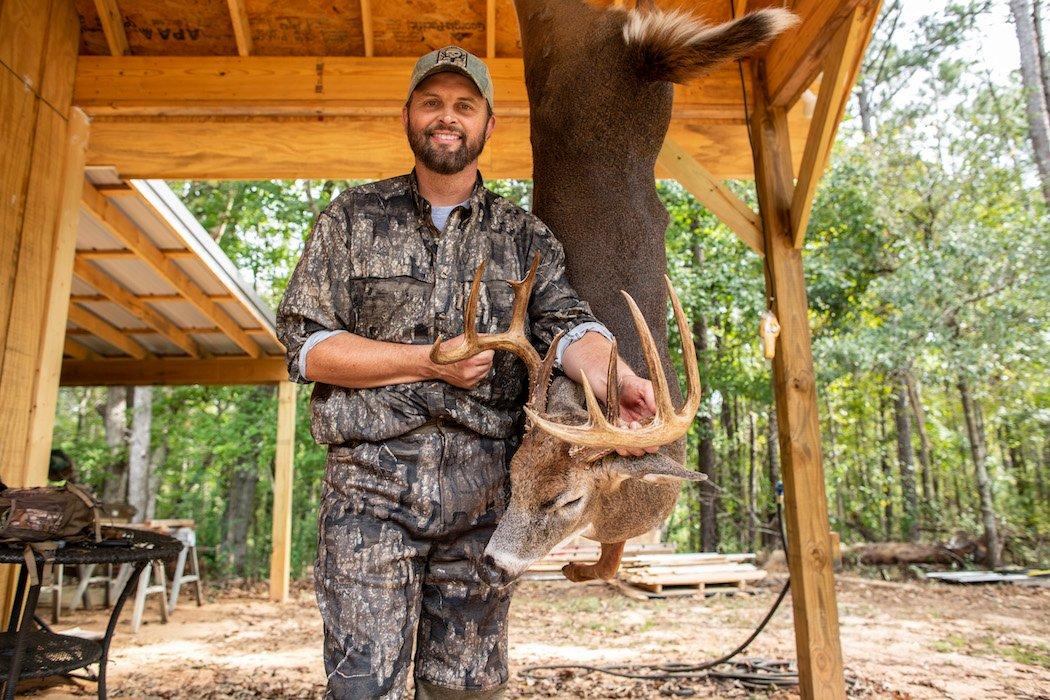 Michael poses with his October 2018 Georgia buck. (Bone Collector photo)
