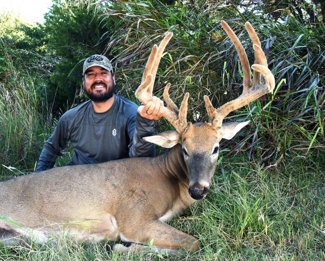 Pete's big velvet buck. (Photo courtesy of Pete Alfano)