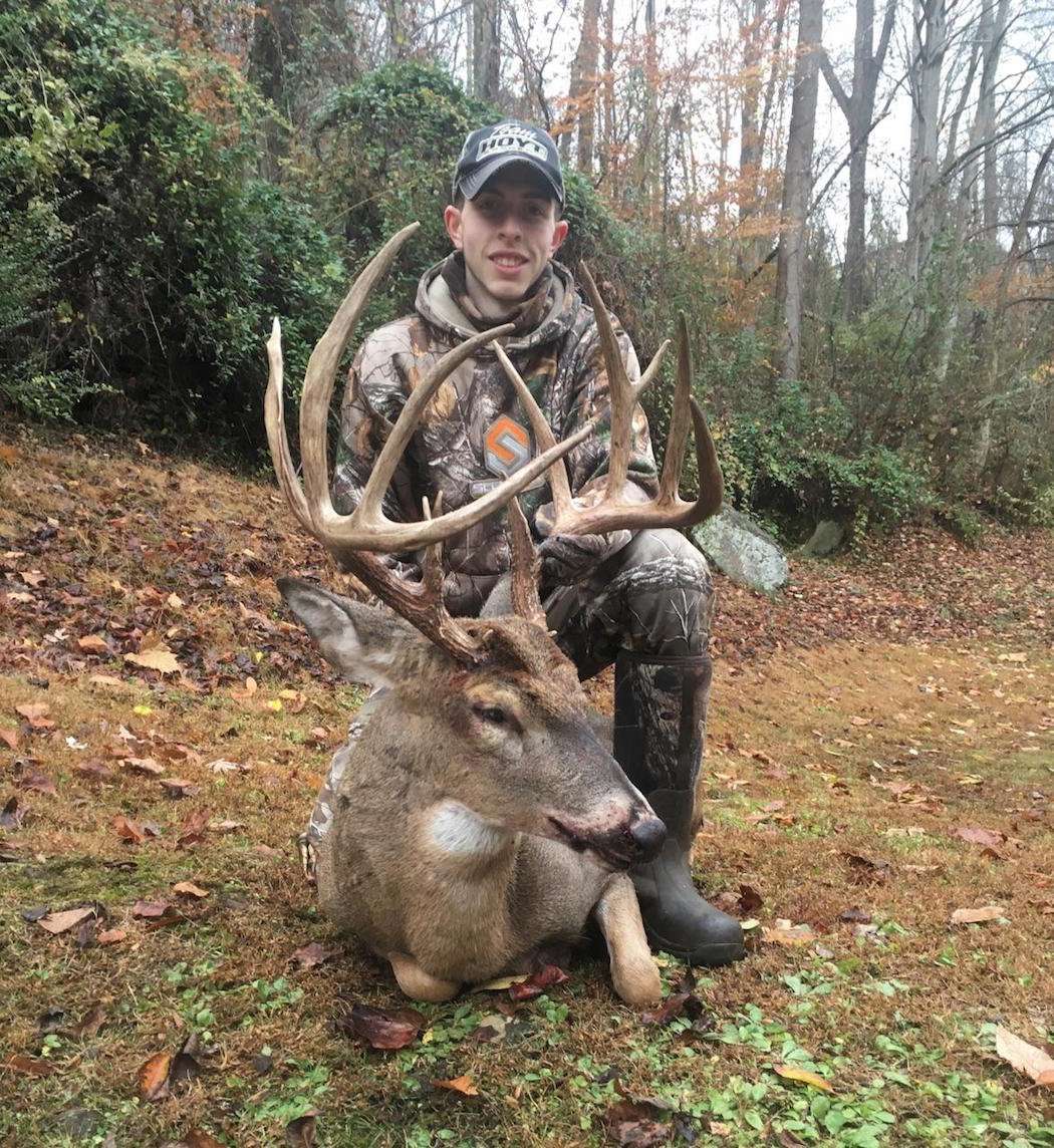 Josh with his giant West Virginia buck. (Josh Mullins photo) Josh with his giant West Virginia buck. (Josh Mullins photo)