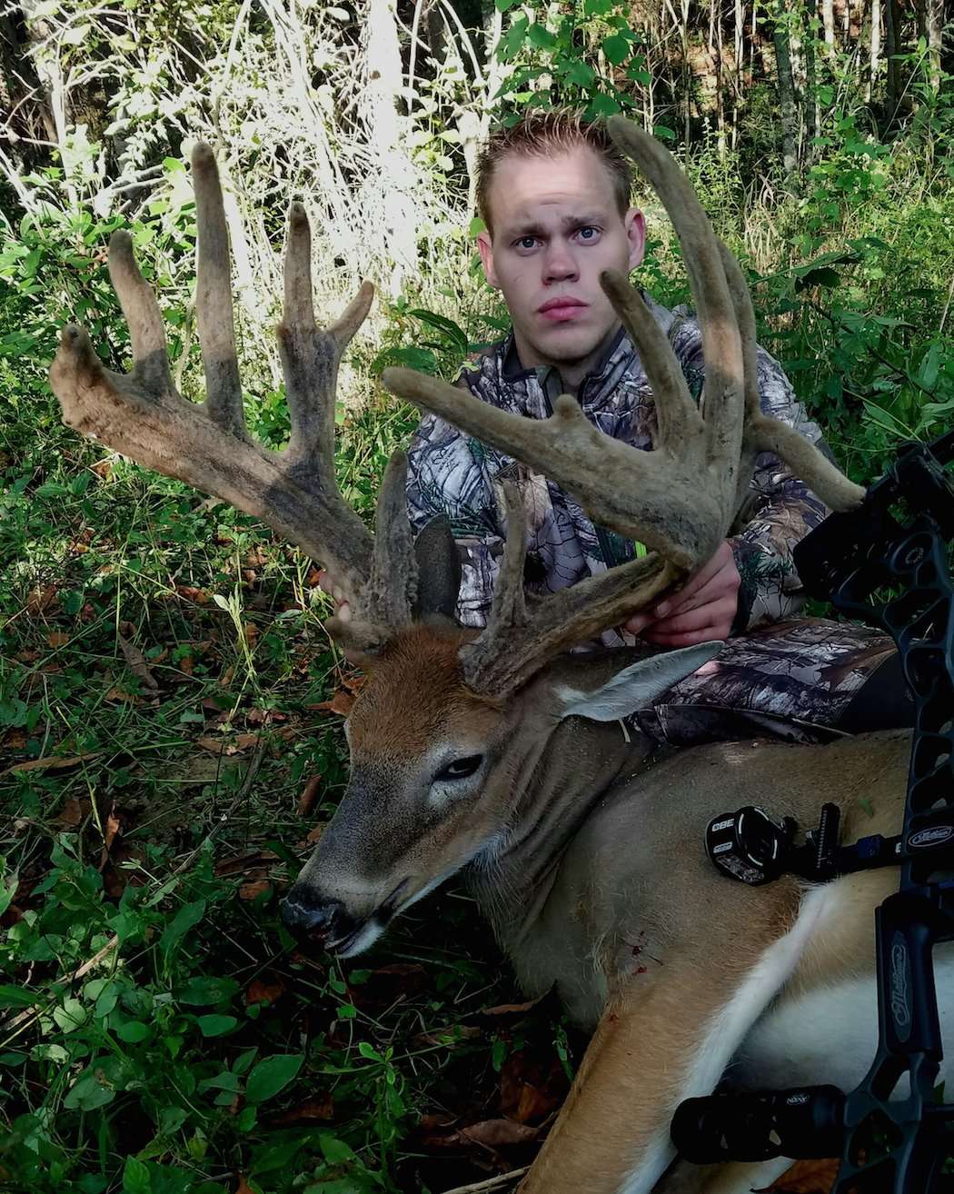 Denny poses with his giant Kentucky buck. (Photo courtesy of Denny Conley, Jr.) Denny poses with his giant Kentucky buck. (Photo courtesy of Denny Conley, Jr.)