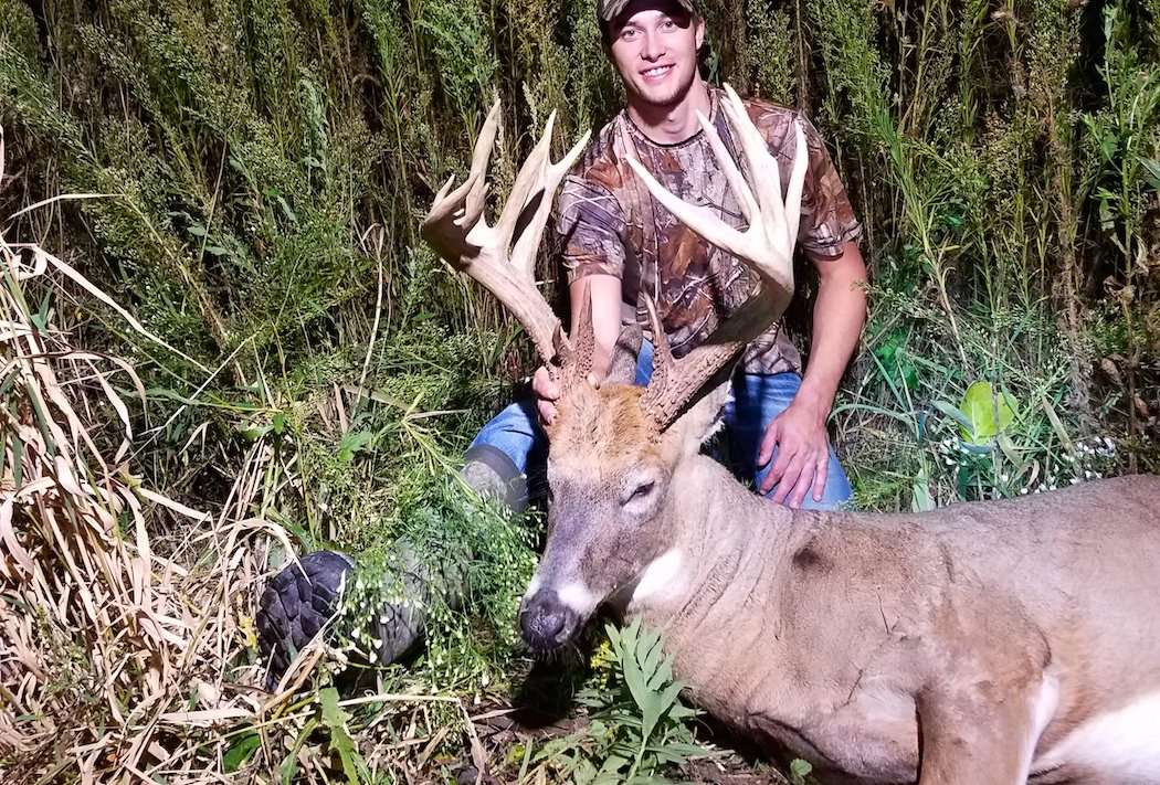 This buck might not have a wide spread, but the mass is there. (Keegan Schmitt photo)