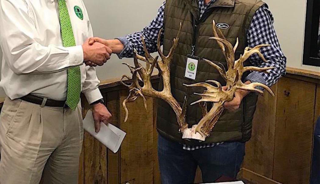 Stephen Tucker made a great accomplishment when he brought down Tennessee's non-typical state record. whitetail. (TWRA photo)
