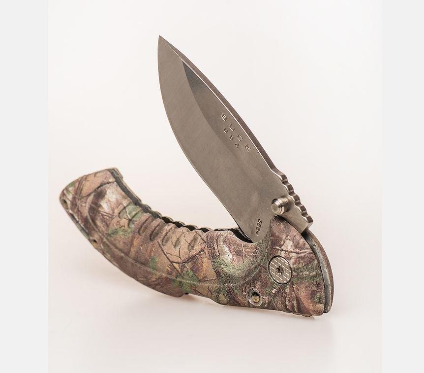 The Realtree® Xtra™ Green Camo Knife by Buck Knives. (Realtree/Bill Konway photo)