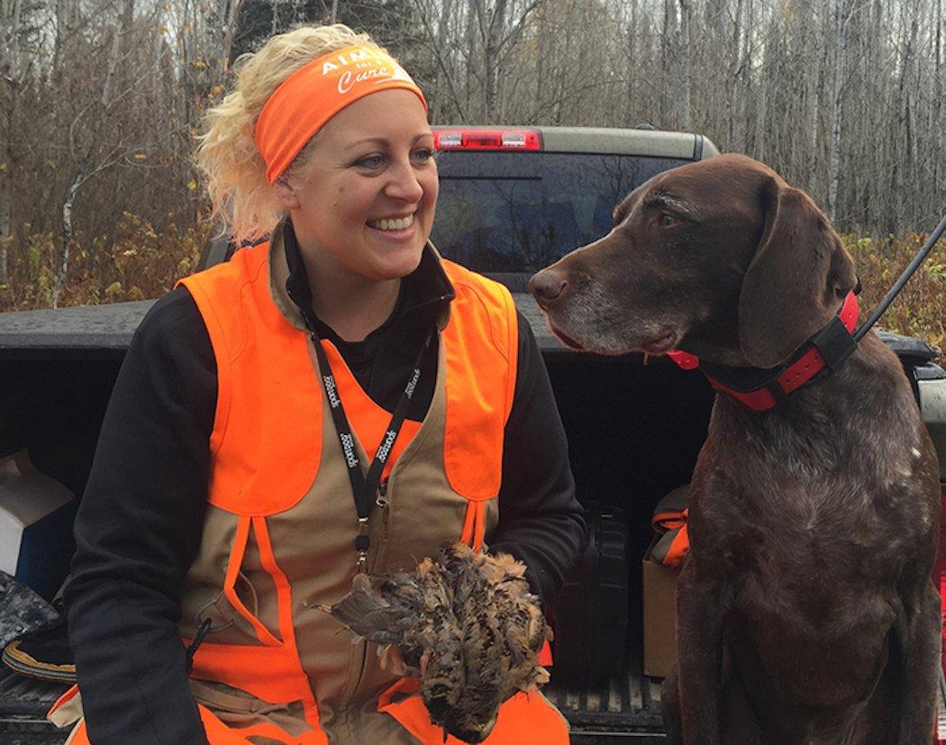 Britney Starr with her GSP. (Photo courtesy of Britney Starr)