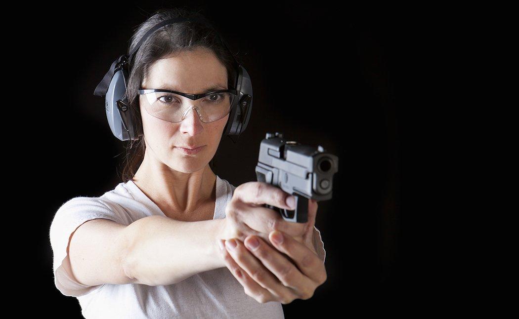 It doesn't take long when the shooting starts to see the fear in the husband's eyes when he sees just how good of a shot his wife is. (Phase4Studios/ Shutterstock photo)