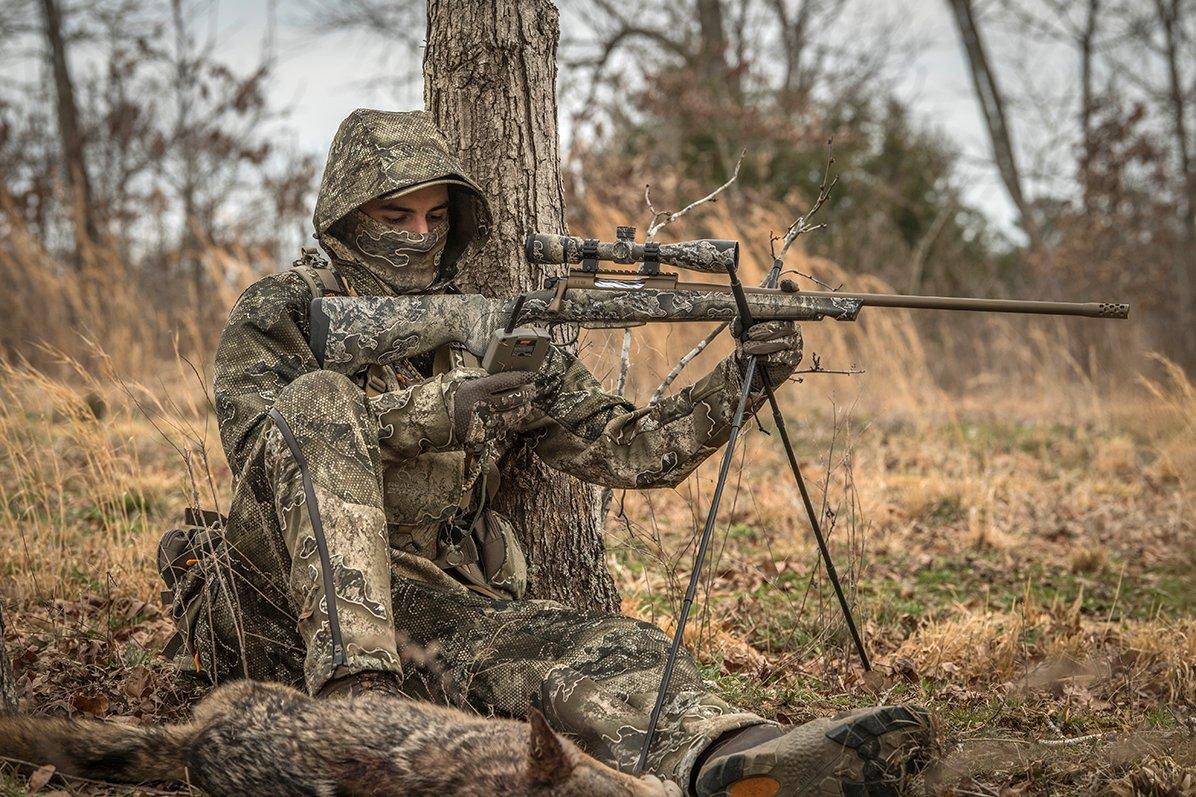 You don't need an expensive coyote rig to hunt song dogs. Your deer rifle will do. Image by Realtree Media