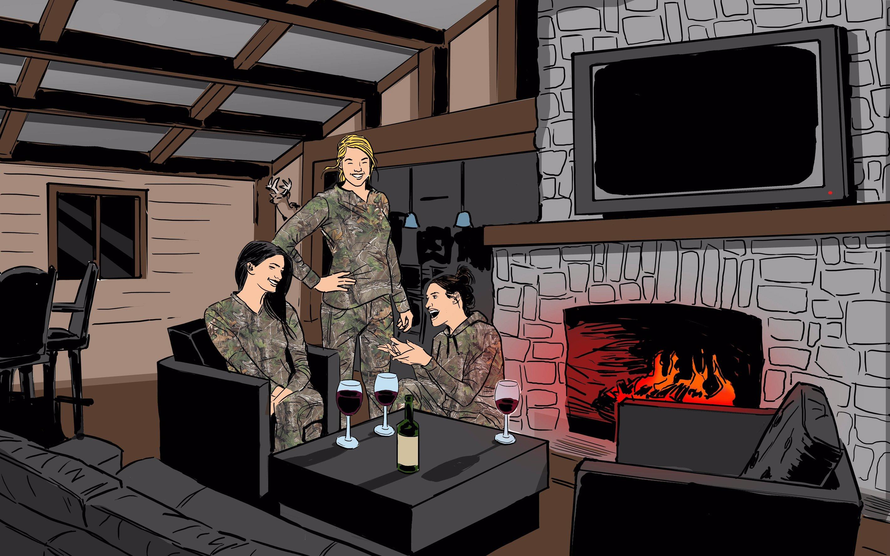 Women like a cozy turkey camp. (Ryan Orndorff illustration)