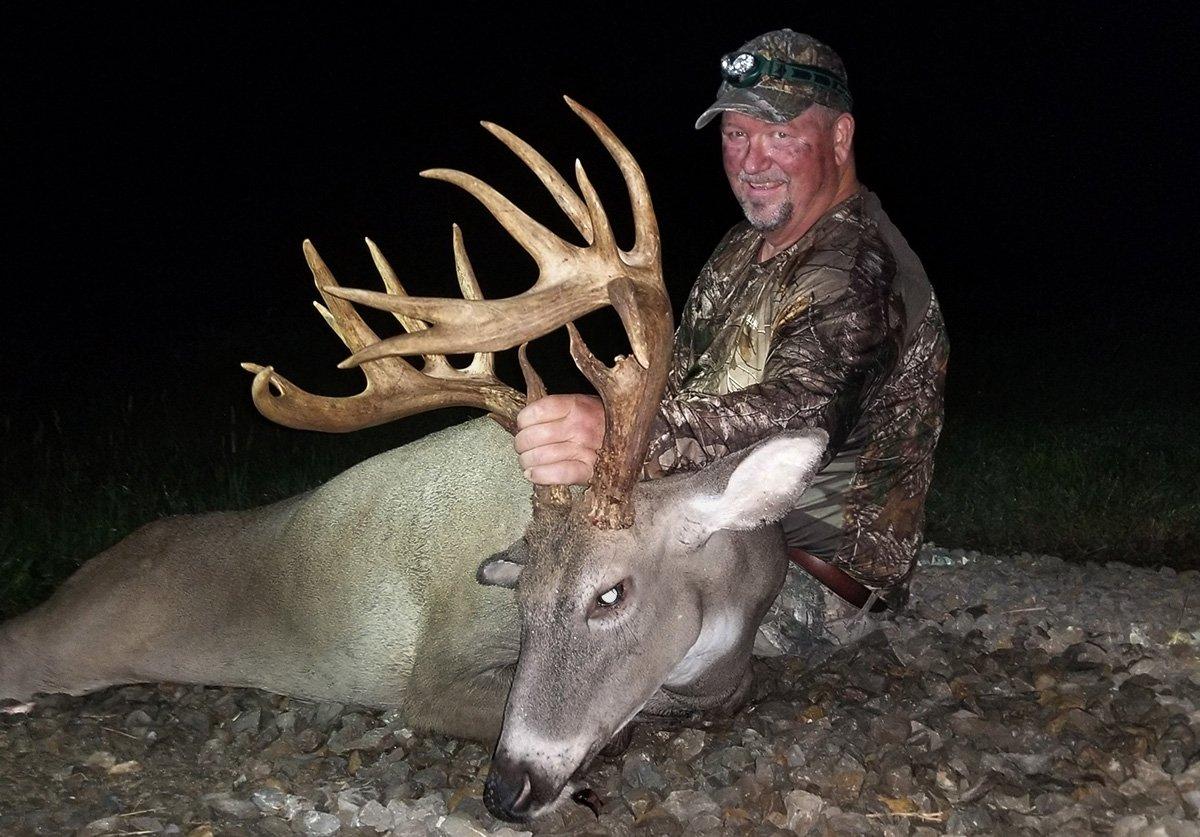 Rick Chambers with his giant Kentucky crossbow buck that he and his late wife nicknamed 