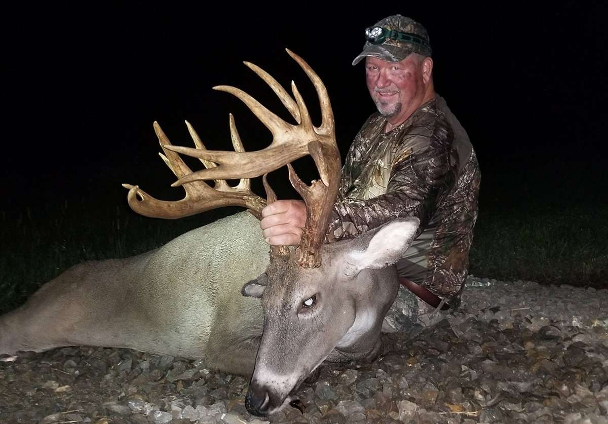 Rick Chambers with his giant Kentucky crossbow buck that he and his late wife nicknamed 