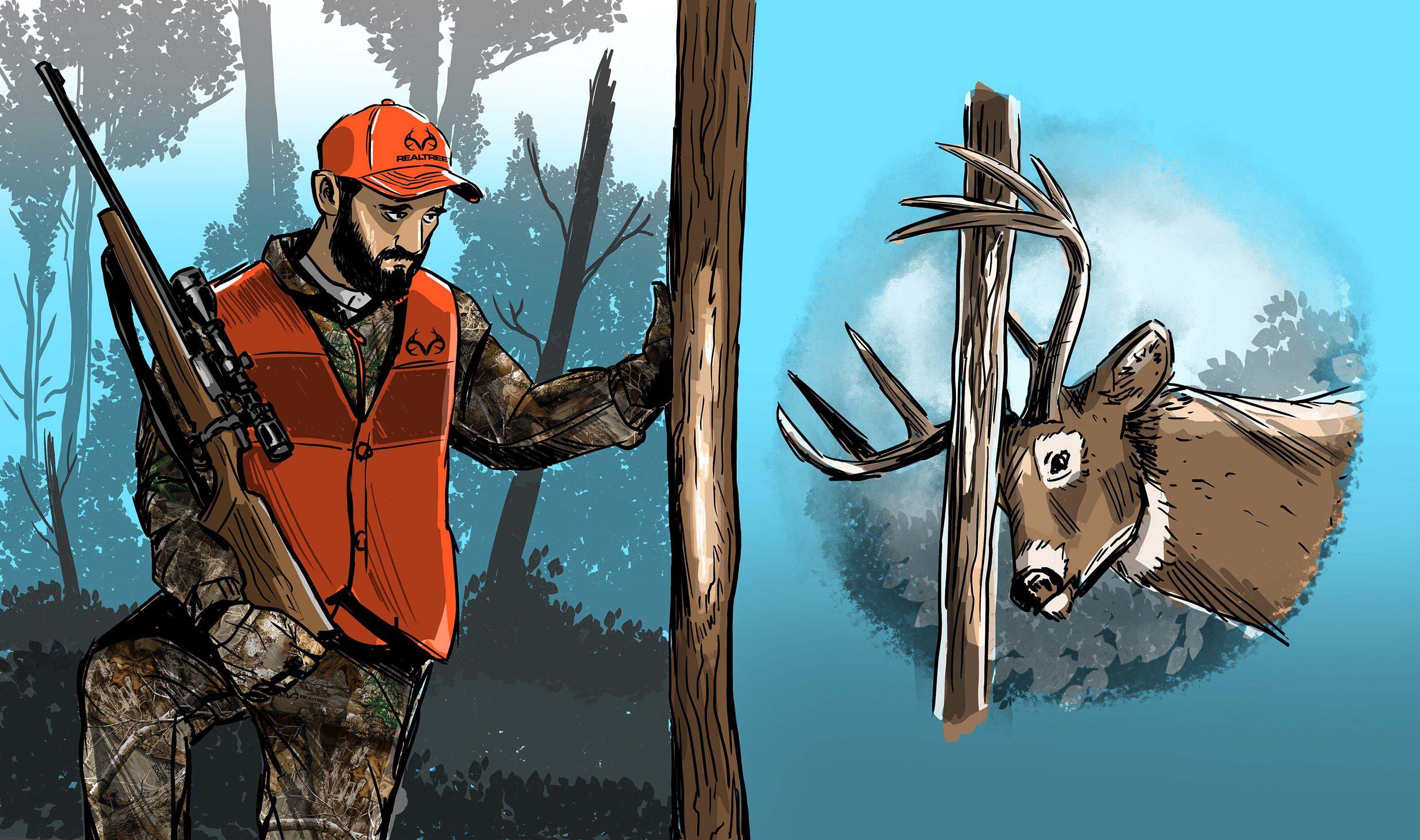 Sure, a rub can tell you a buck's been there, but some can tell you where he might be going, too. Illustration by Ryan Orndorff