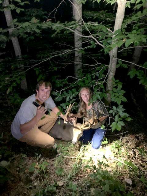 Sara and her husband, Ben, recovered the big deer at the end of a solid blood trail. Image courtesy of Sara Leftwich