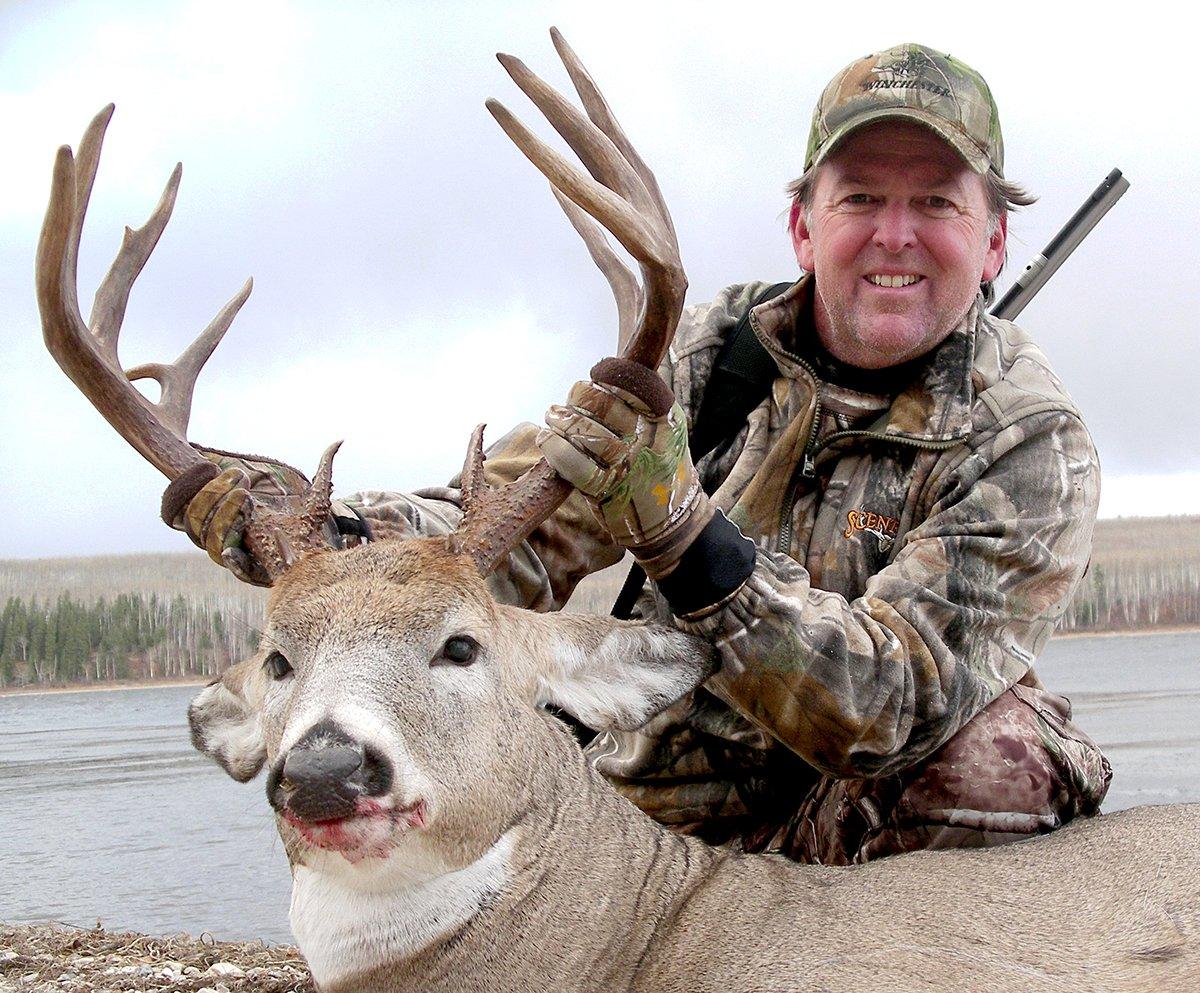 During Saskatchewan's heyday in the 2000s, Hanback shot bucks in 5 straight seasons with a total of 881 inches of antler, including this 162-inch brute. Image by Mike Hanback