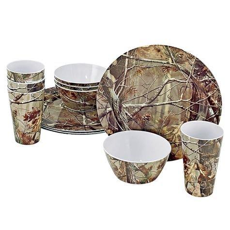 This 12 piece set of melamine tableware is perfect for camp or home.