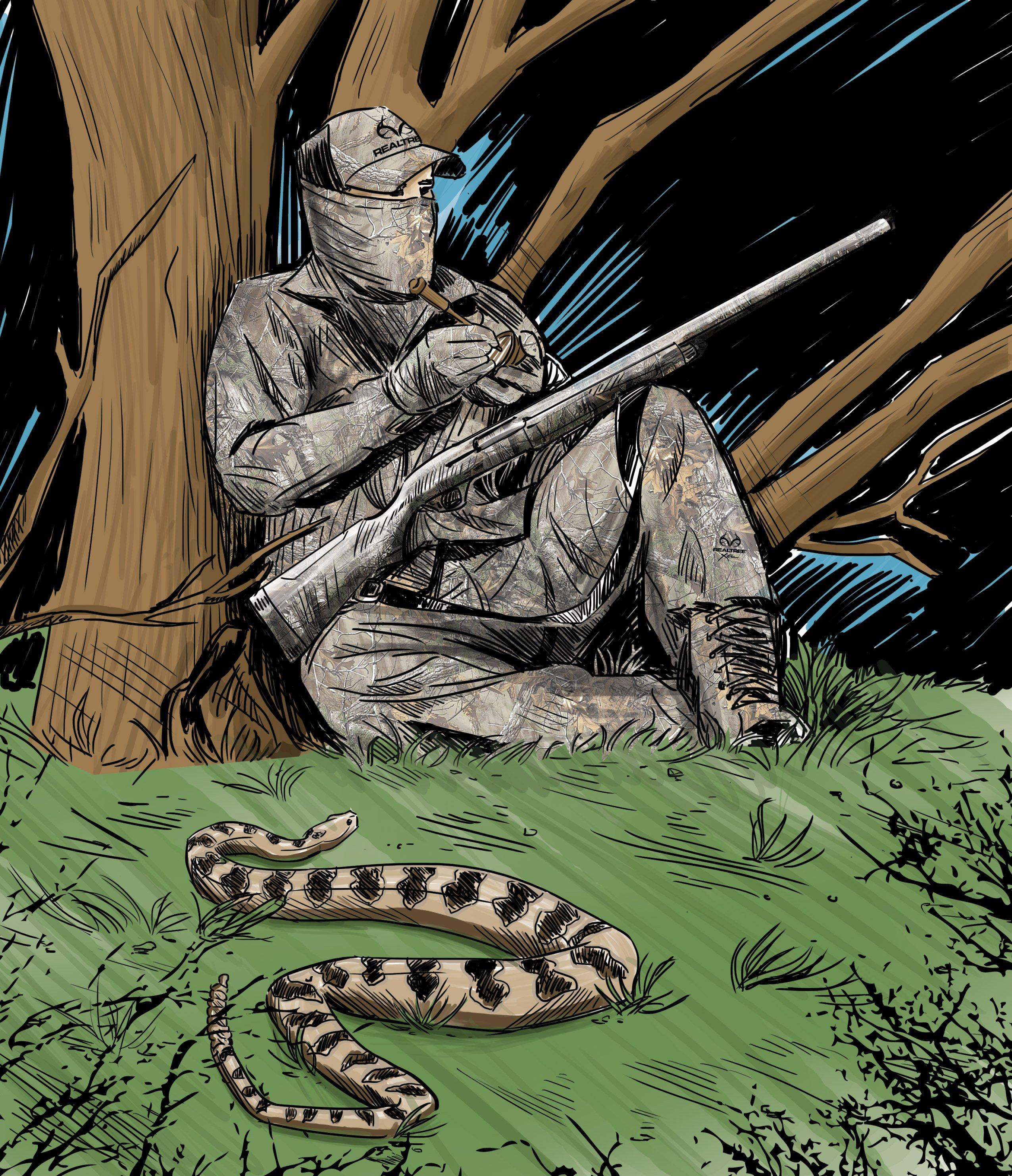 Ever call in a rattlesnake while turkey hunting? (Ryan Orndorff illustration)
