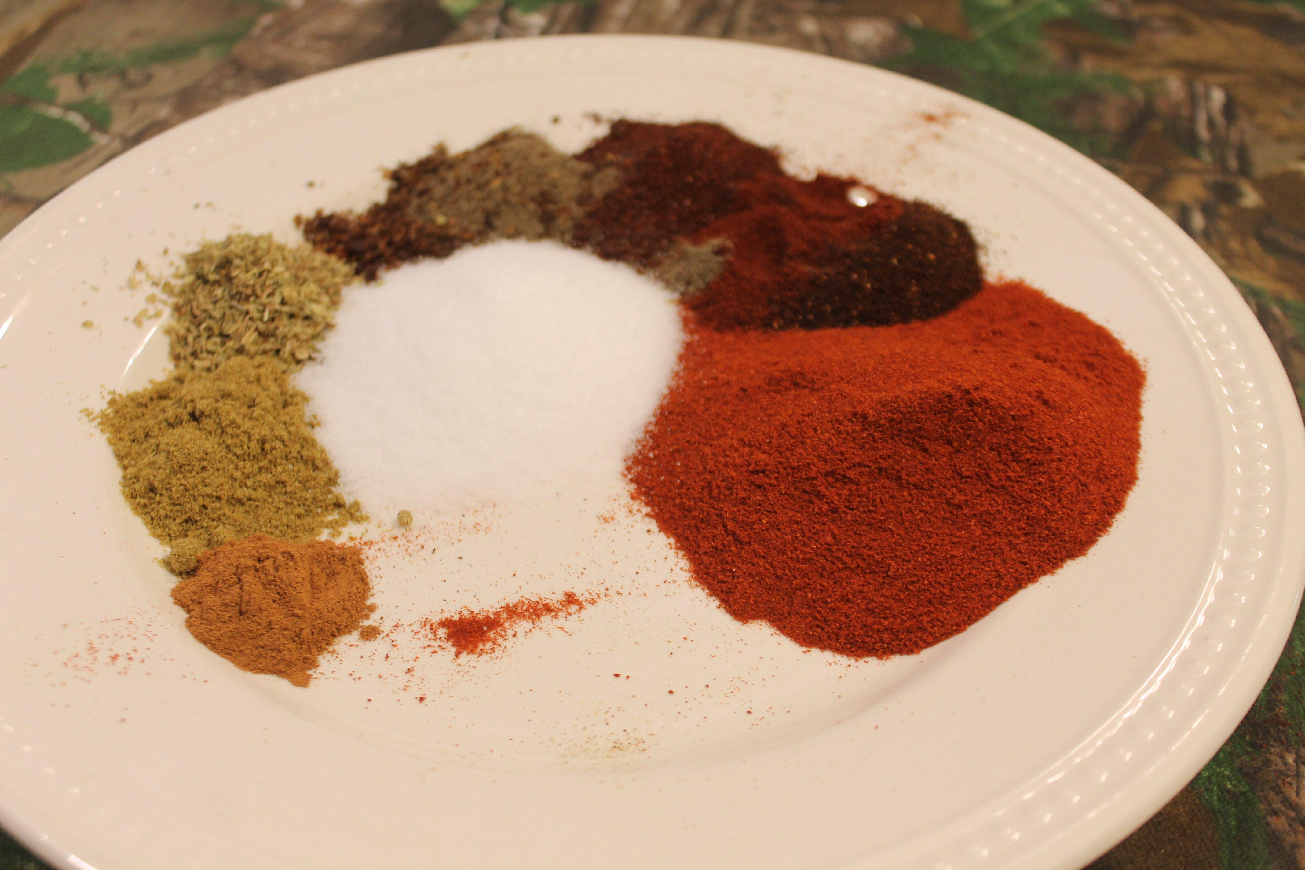 The spice blend for chorizo sausage.