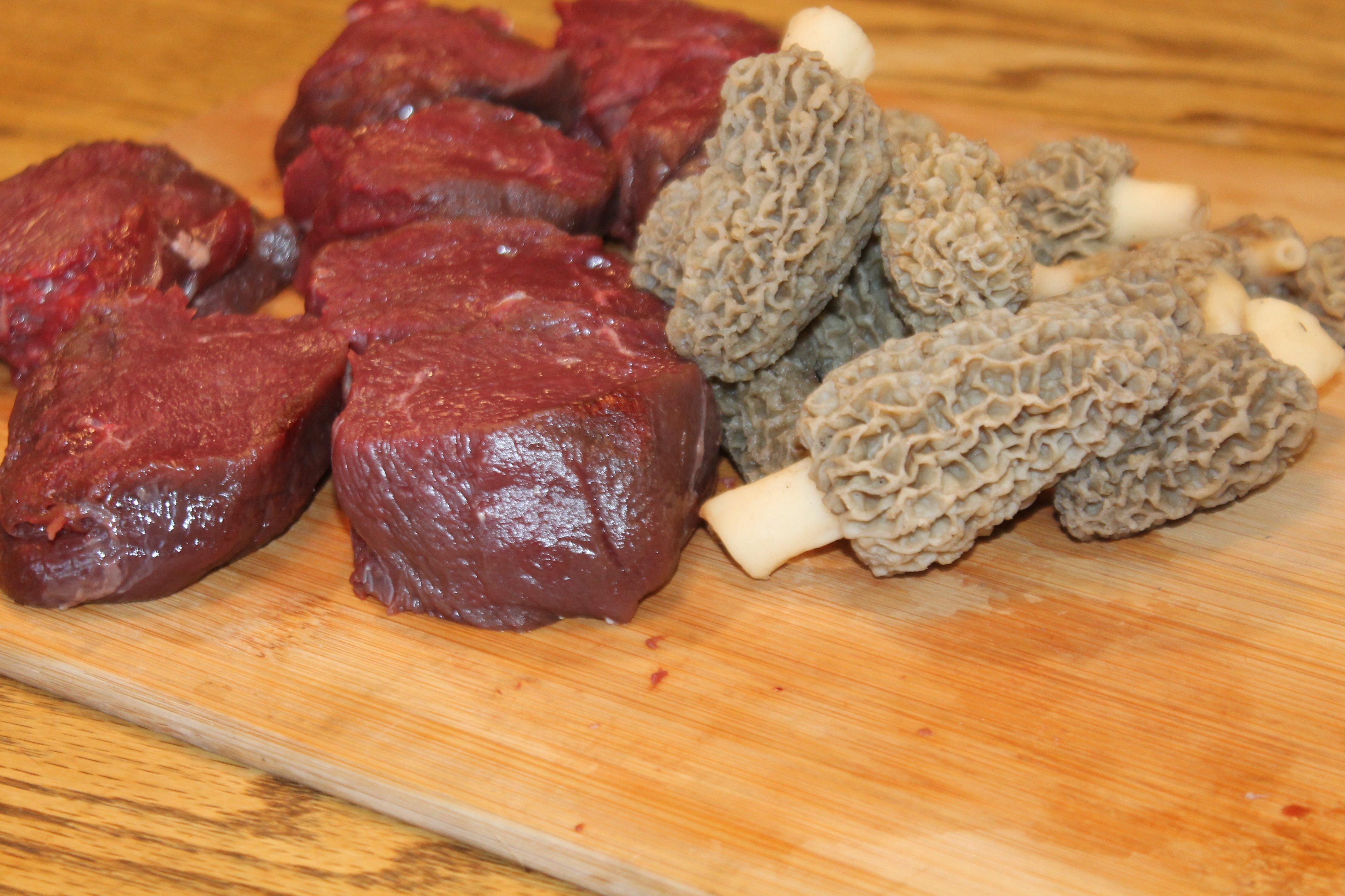 Backstrap and morels just go together.