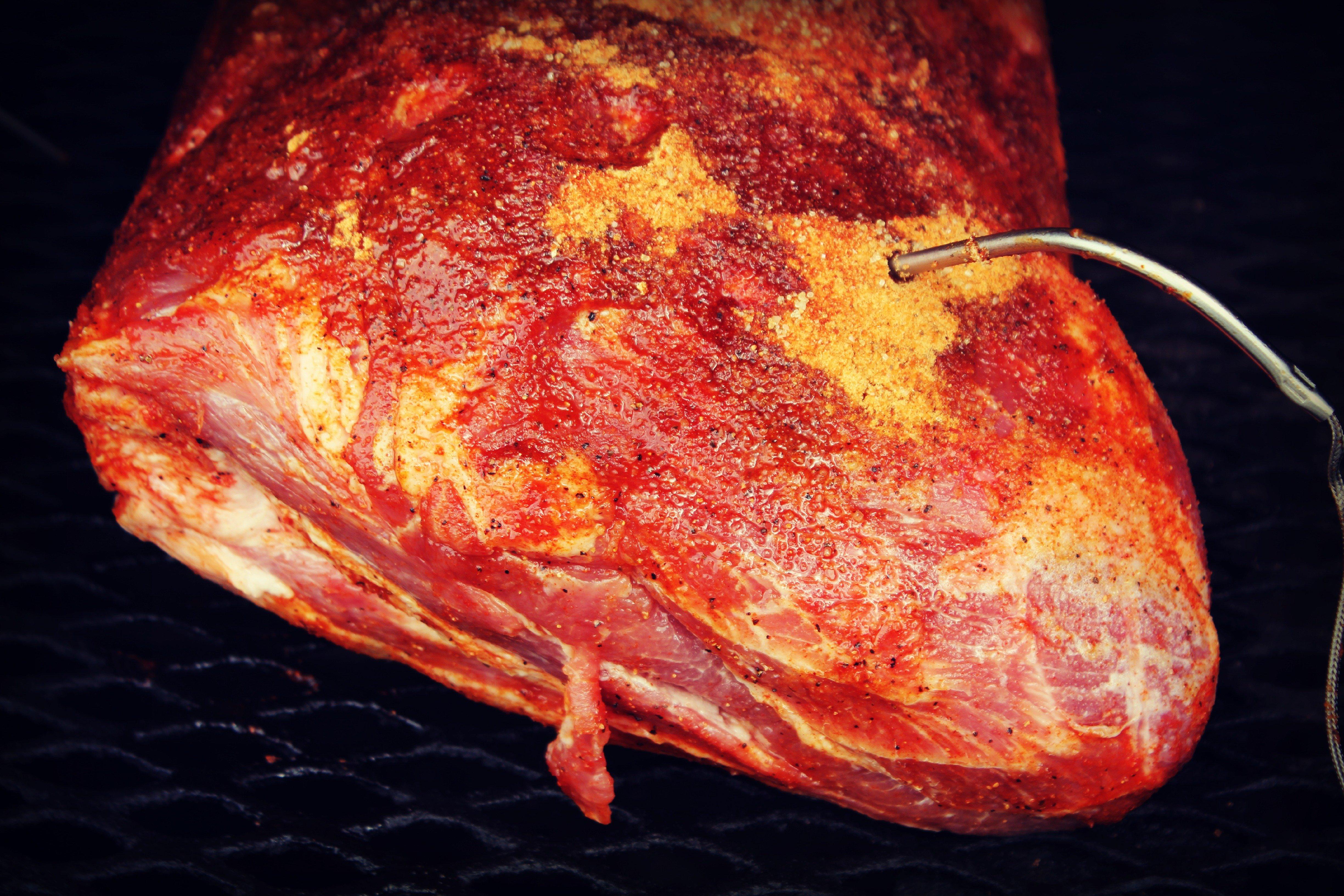 Insert the thermometer probe into the deepest part of the meat, but be careful not to touch bone.