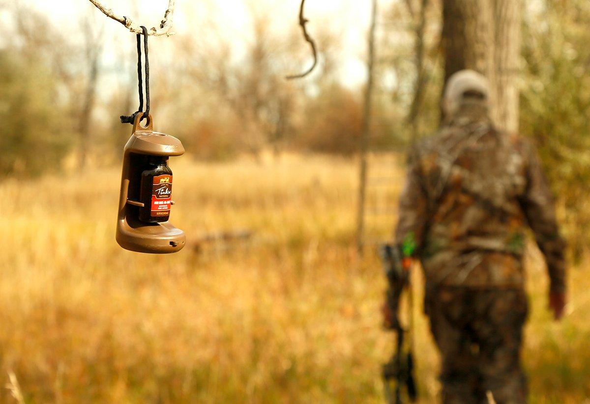 Scent is an excellent option for stopping deer in shooting lanes and posing them for shot opportunities. Image courtesy of Tink's