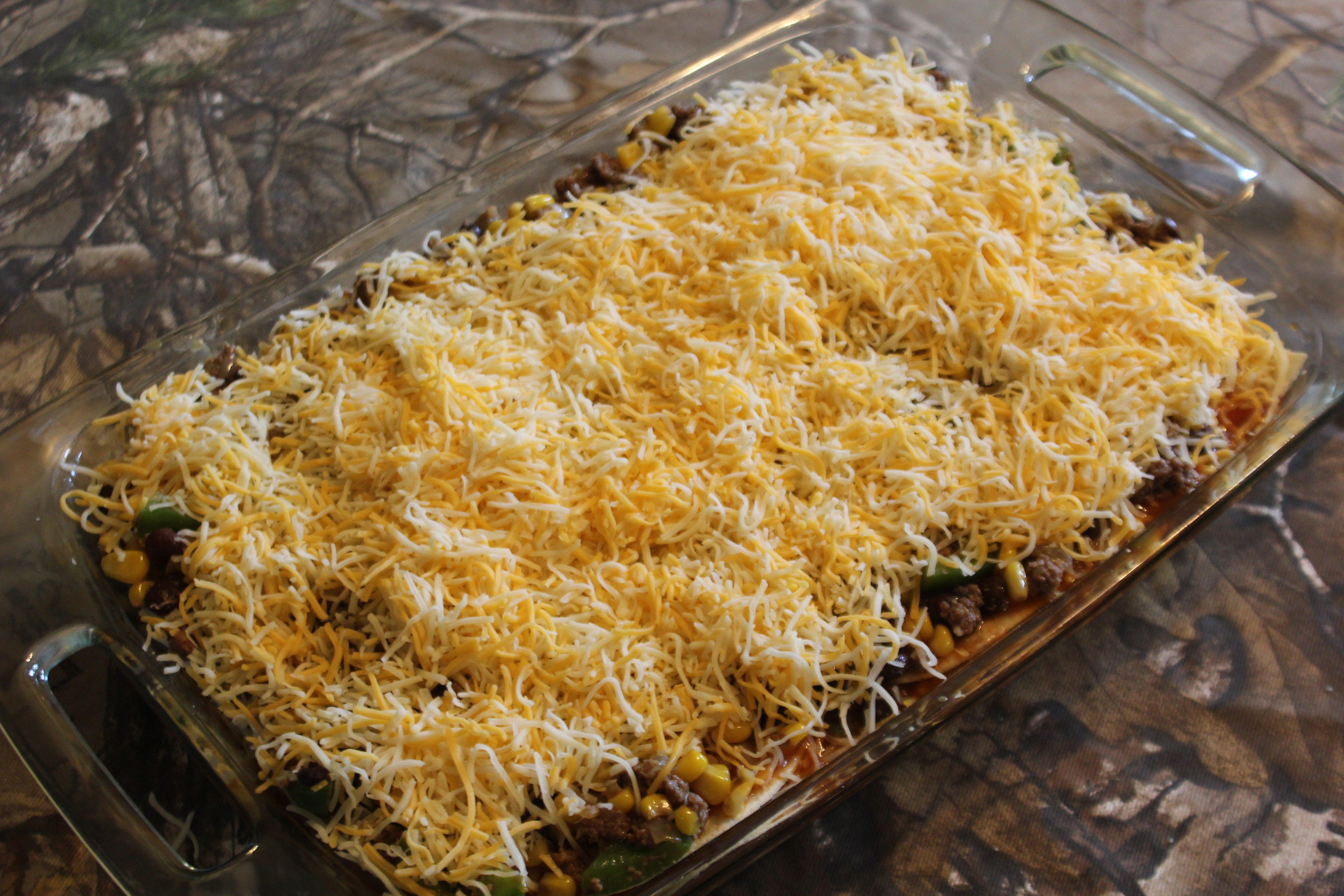 Finish the layers with the remaining cheese.