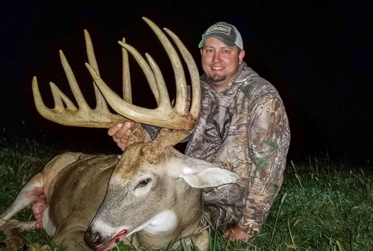 Cody Tucker poses with his once-in-a-lifetime buck. (Cody Tucker photo)
