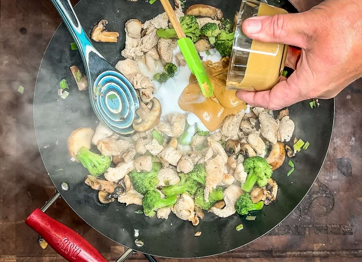 Wild Turkey Breast and Noodles with Peanut Sauce - Realtree Camo