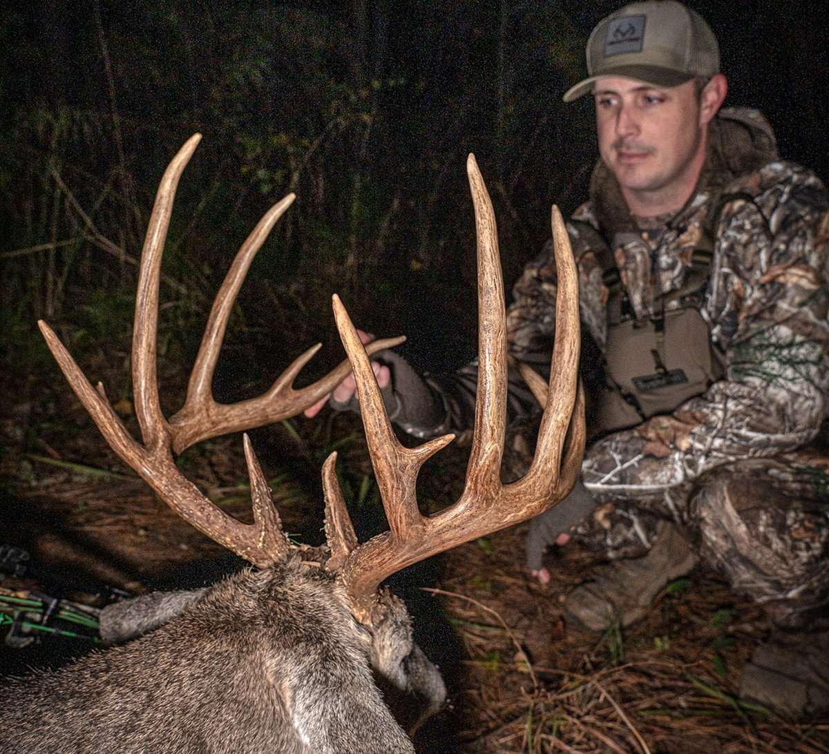 Jordan admires his big Georgia deer. Image by Realtree Media