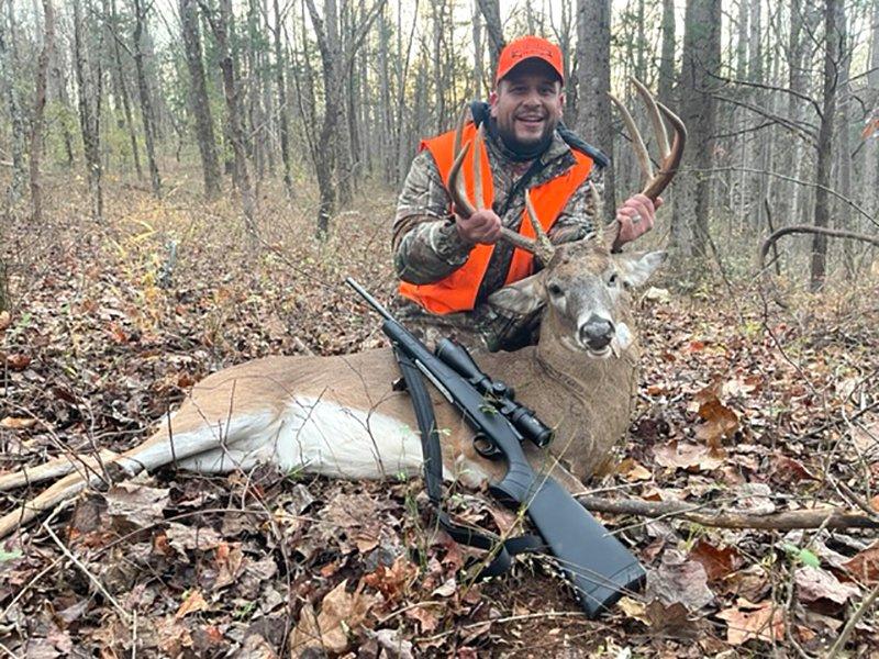 Mark Velez shows off a nice Virginia buck taken immediately following a cold front. Image courtesy of Mark Velez