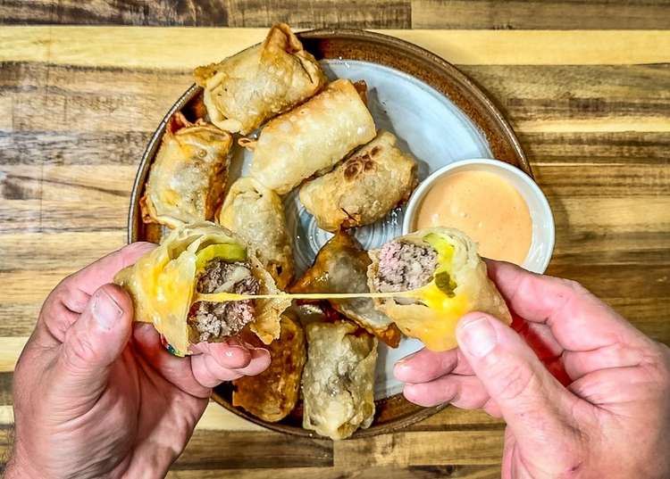 Venison Cheeseburger Egg Rolls