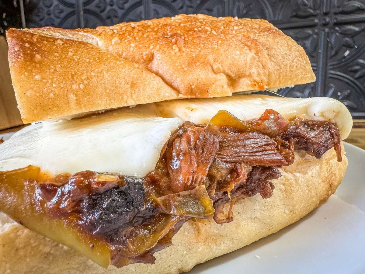 Slow Cooker Venison Italian Pot Roast Sandwich - Realtree Camo