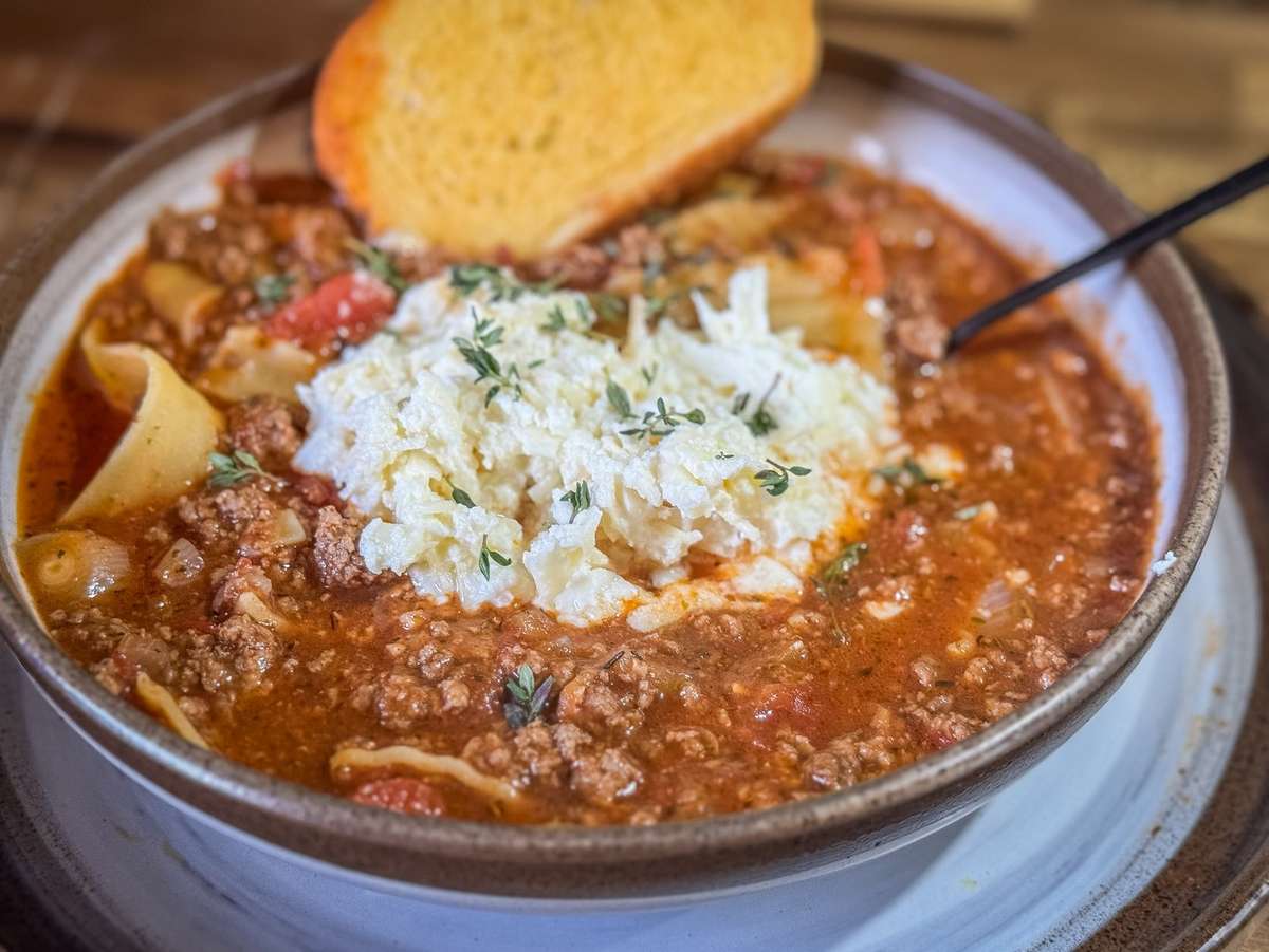 Venison Lasagna Soup - Realtree Camo