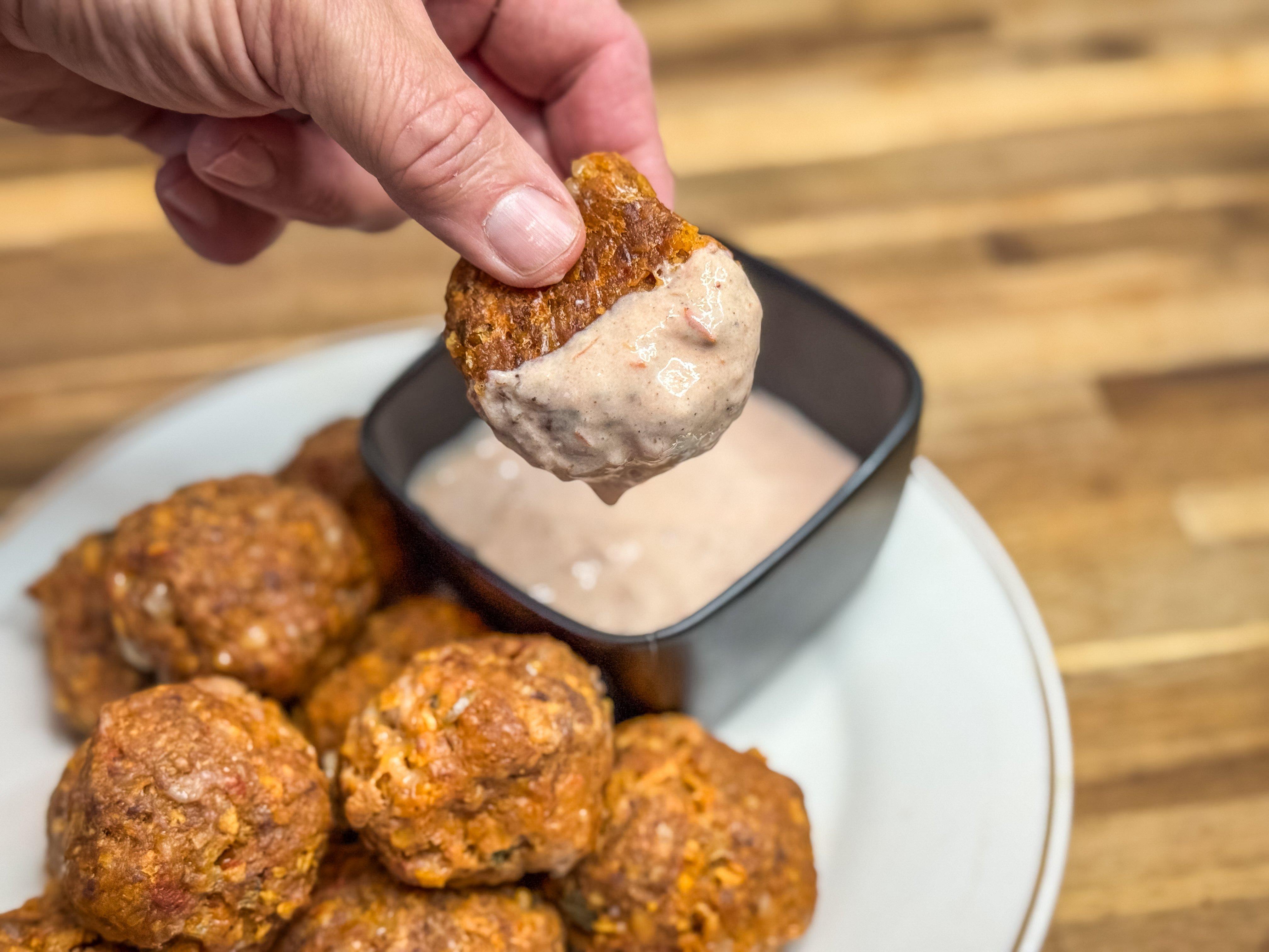 Venison Nacho Sausage Balls