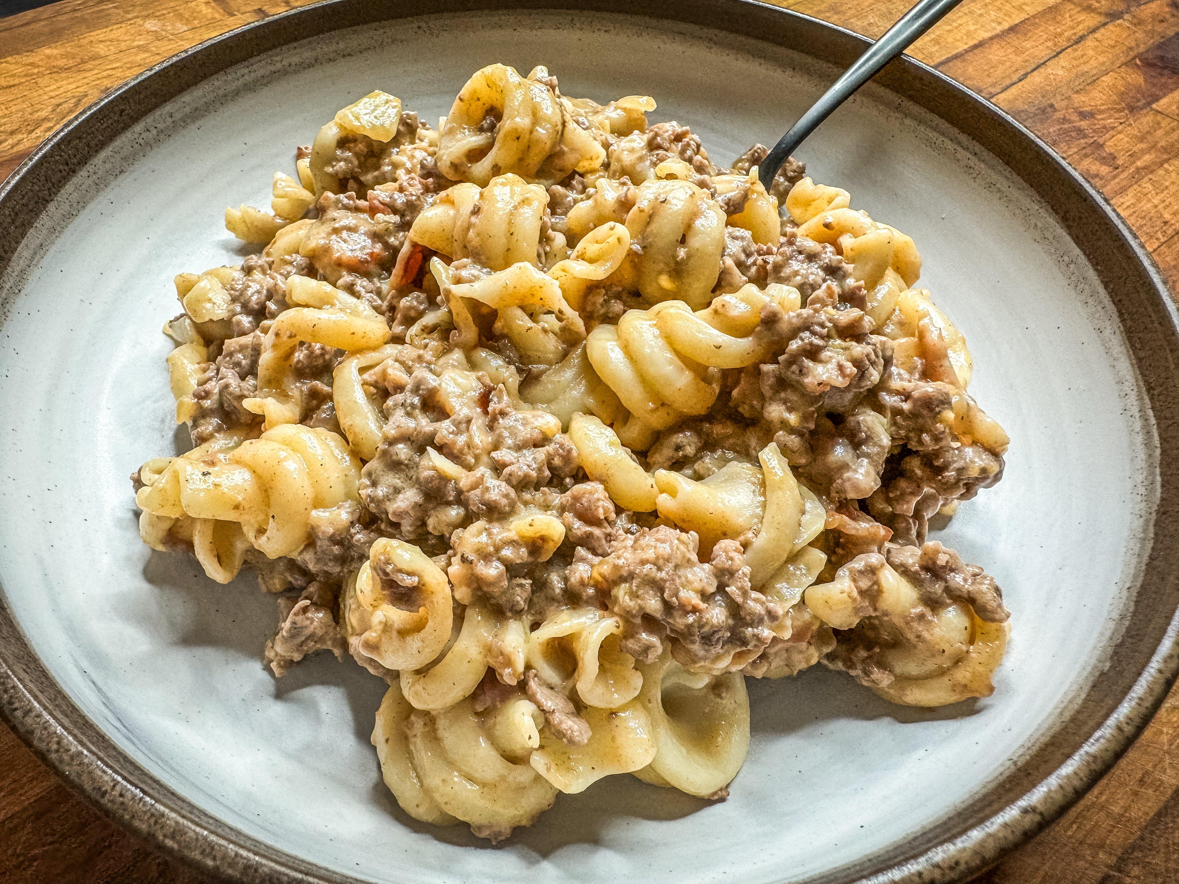Venison Bacon Cheeseburger Pasta