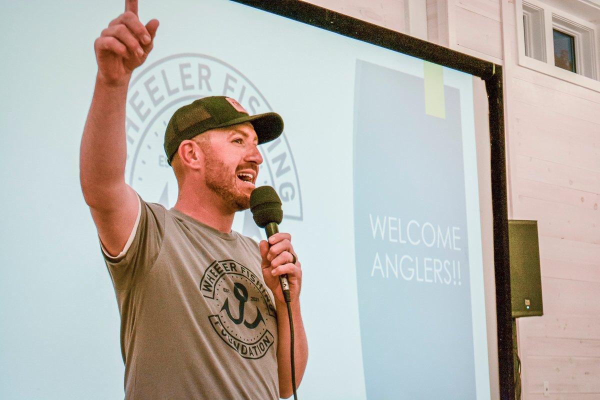 Jacob Wheeler kicks off the event by entertaining the crowd. Image by Wheeler Fishing Foundation