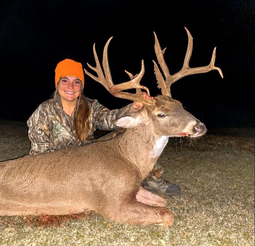 Whitney Reed's Oklahoma buck scored 166 7/8 inches. Image courtesy of Whitney Reed Whitney Reed's Oklahoma buck scored 166 7/8 inches. Image courtesy of Whitney Reed
