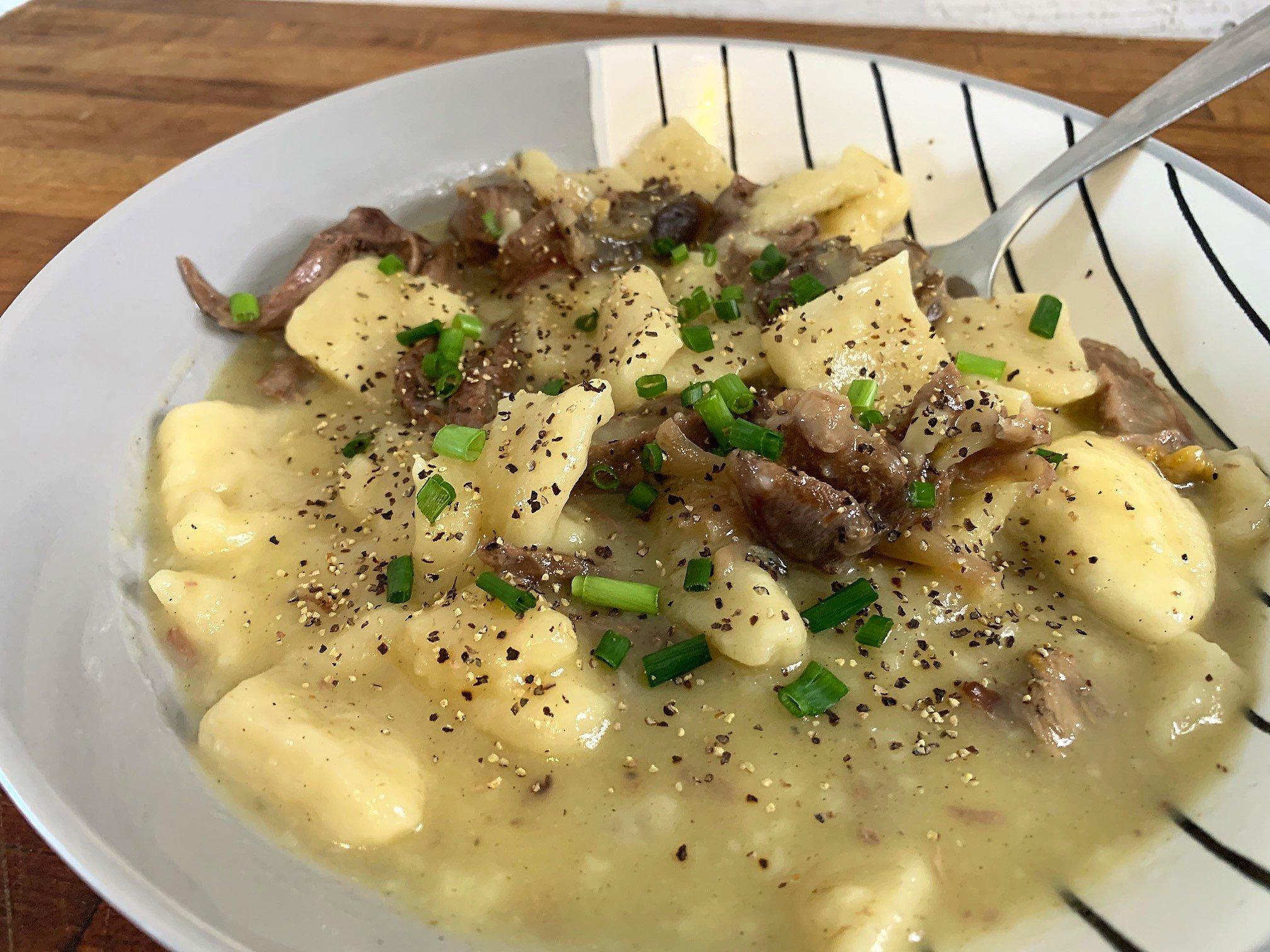 Turkey and dumplings is a favorite leg recipe.