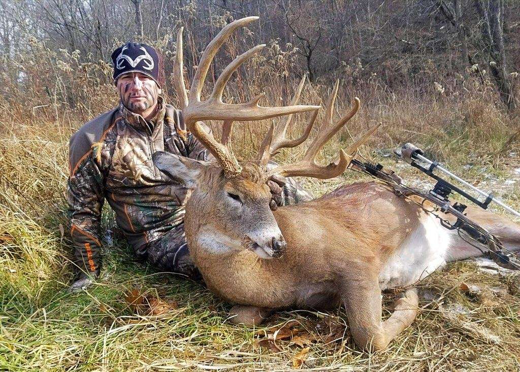 David poses with the behemoth buck he recently killed in Ohio. (David Wozniak photo)