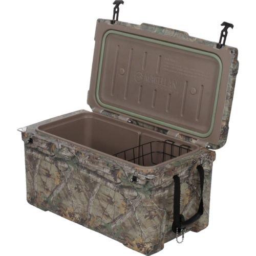 The Magellan line of coolers in Realtree Xtra by Academy are grizzly bear tough and will keep ice for up to 10 days.