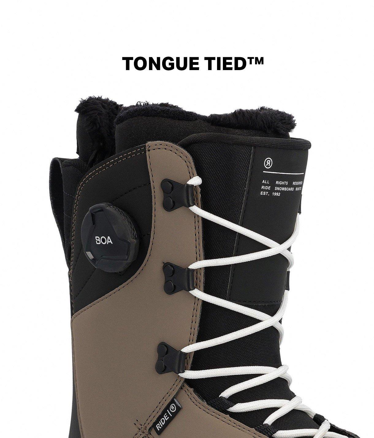 boot tech tongue tied