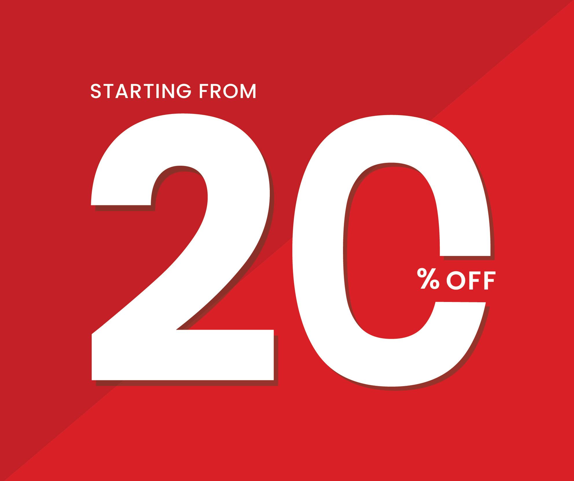 20 percent off end of year sale 2025