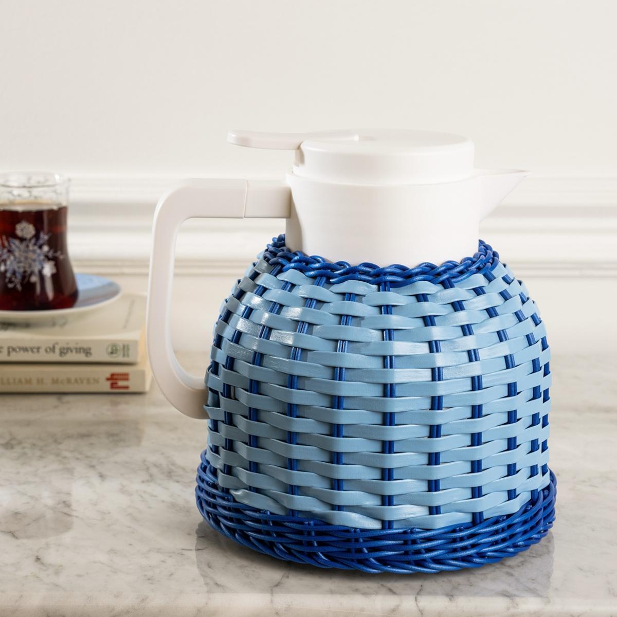Rattan Tea Server 1.8 Ltr Blue 21X18X20 cm in Kuwait | Buy Online ...