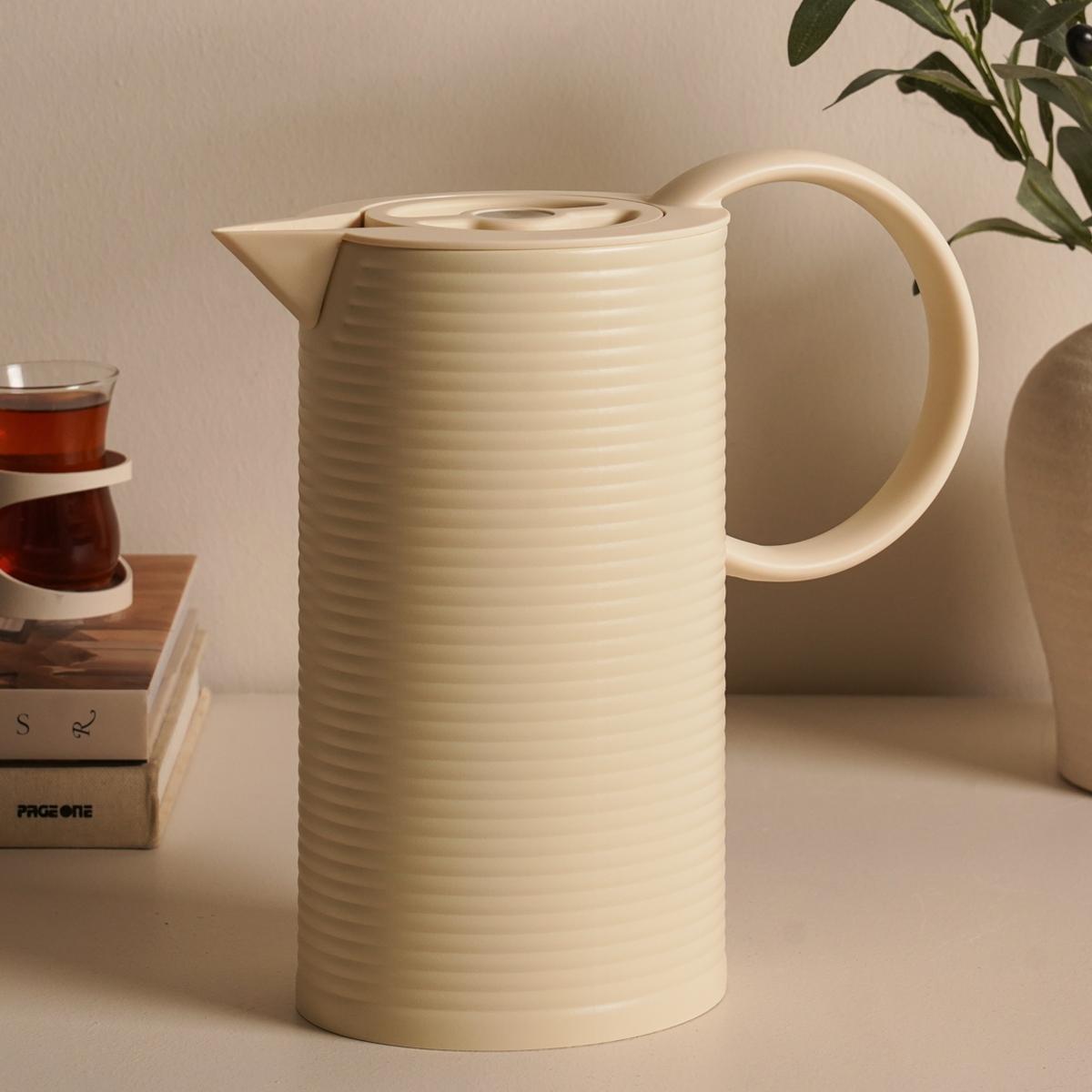 Ribbed Tea Server Cream 1.0 Litre in Kuwait | Buy Online | safathome.com