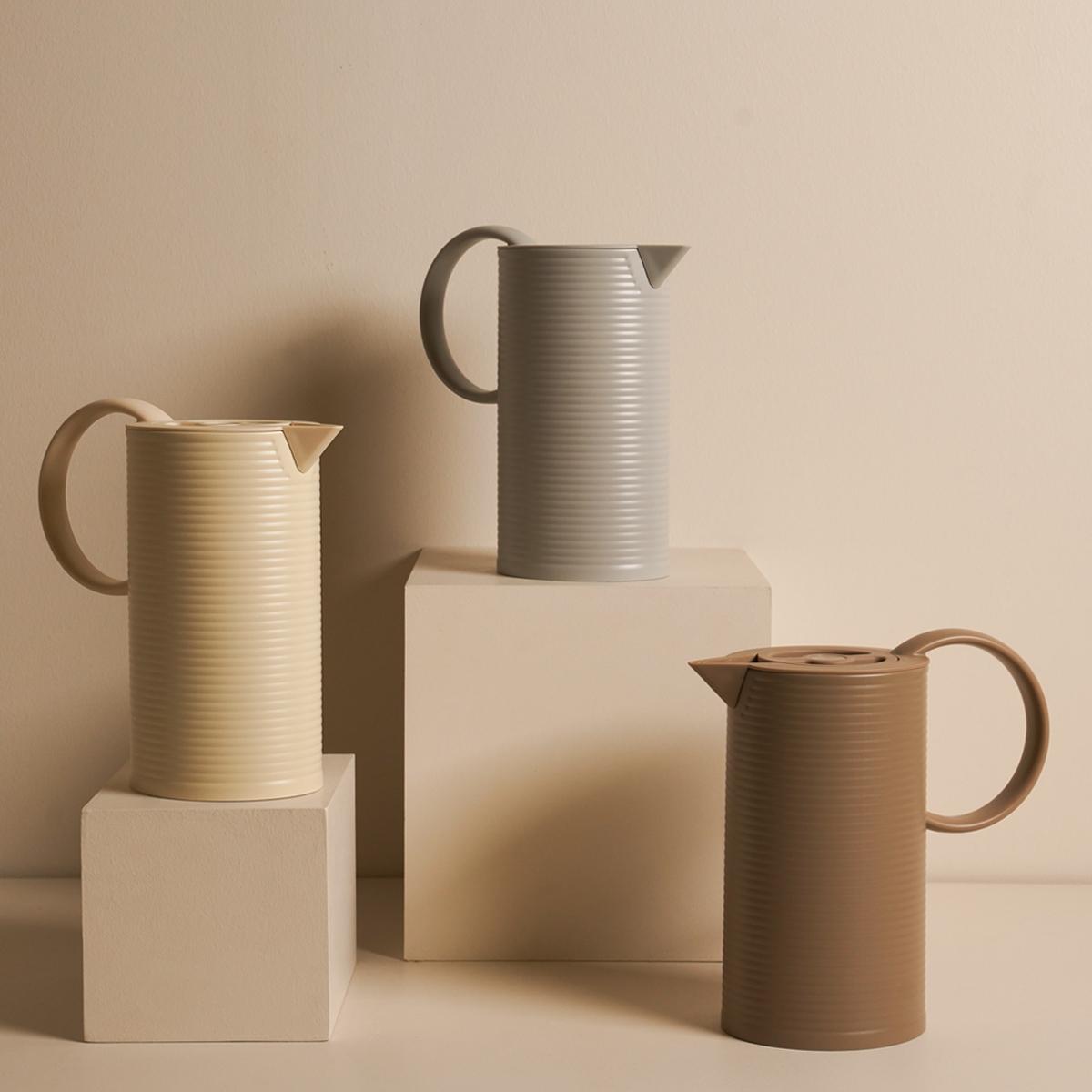 Ribbed Tea Server Grey 1.0 Litre in Kuwait | Buy Online | safathome.com