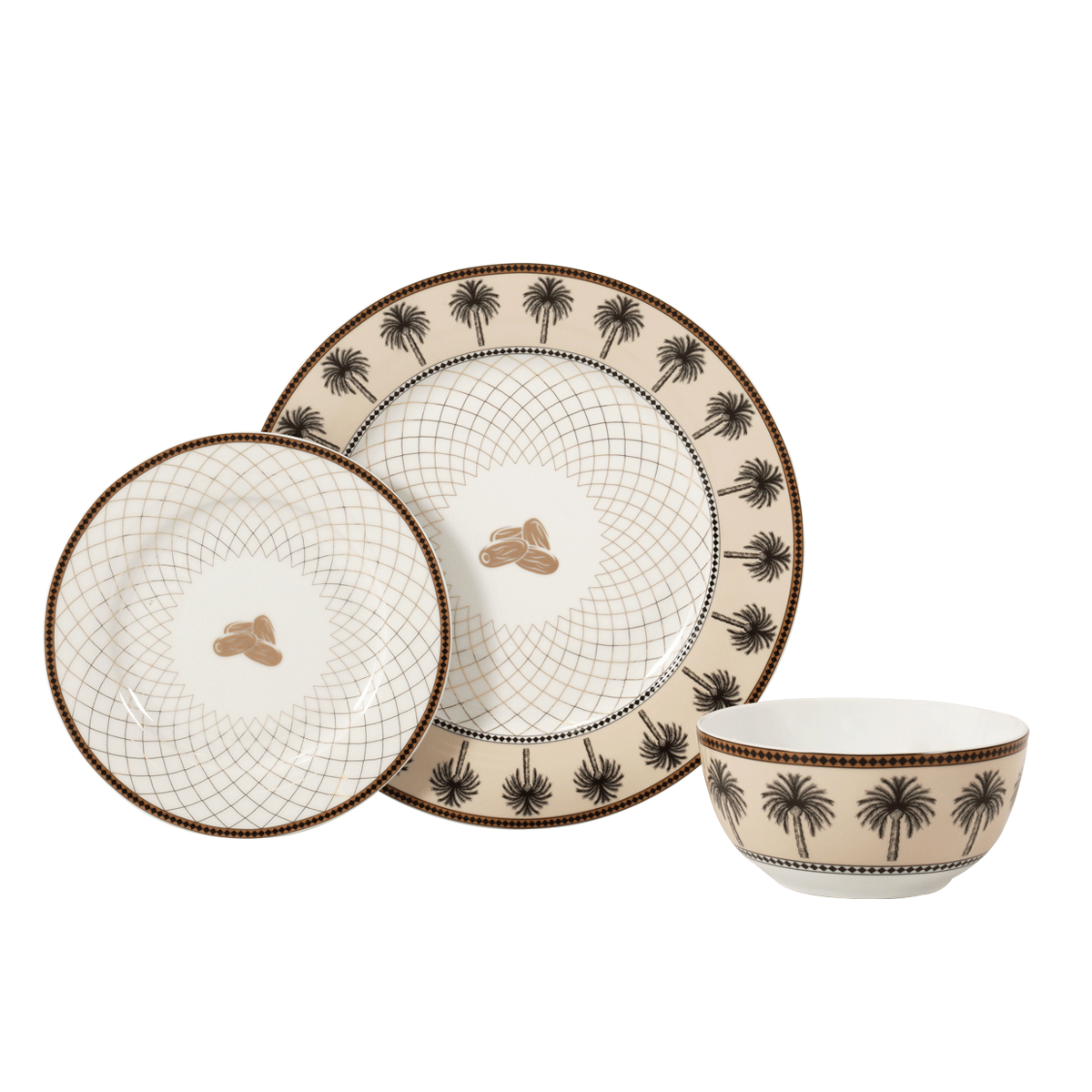 Tamra Porcelain Dinner Set 18Pcs Black in Kuwait | Buy Online ...