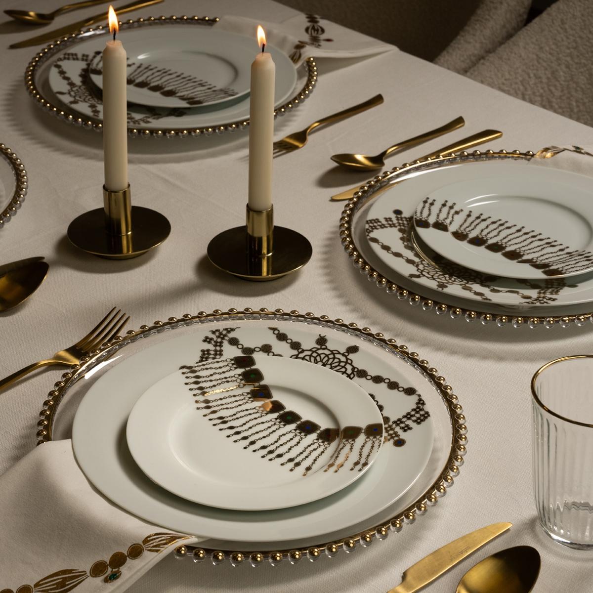 Hamma Porcelain Dinner Set 18Pcs Gold in Kuwait | Buy Online ...