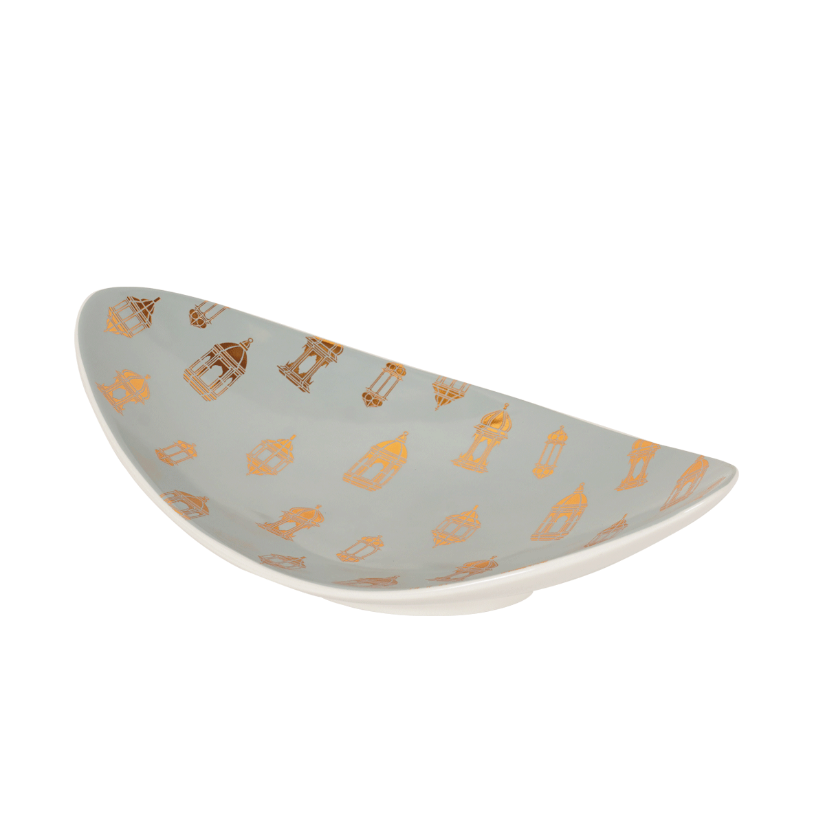 Qaser New Bone Date Plate Grey 25 cm in Kuwait | Buy Online | safathome.com