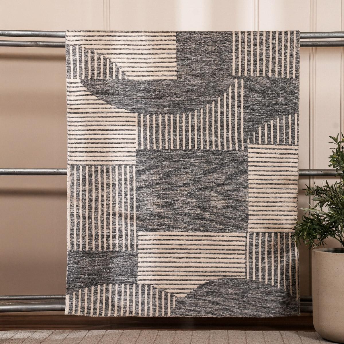 Tweed Area Rug Charcoal 200X300 cm in Kuwait | Buy Online | safathome.com